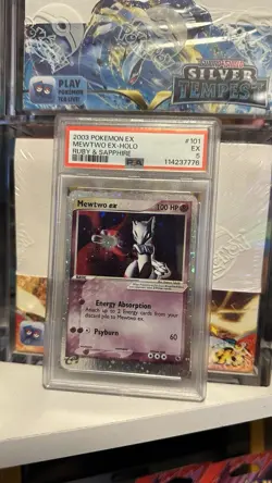 2003 Pokemon Ex Ruby & Sapphire #101 Mewtwo ex Holo PSA 5 - Image 2