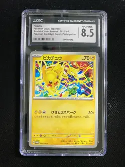 2025 Pokemon TCG Japanese Scarlet & Violet #PROMO 291/SV-P Pikachu CGC 8.5 OC83 - Image 1