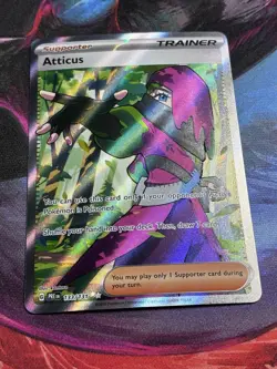 Atticus 133/131 Sv: Prismatic Evolutions Full Art Trainer Pokemon Card - Image 1