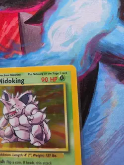 Pokemon Nidoking 11/102 Set Base Rare Holo Unlimited Wizards Card Vintage LP - Image 3