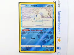Alolan Vulpix REVERSE HOLO card 53/214 Sun & Moon Lost Thunder 2018 Pokemon TCG - Image 3