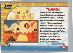 Teamwork Topps Pikachus Vacation Holo Pokemon Card #54 - Image 2