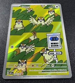 Pokemon Pidgey Illustration Rare IR Full Art Holo 207/197 Obsidian Flames - Image 2