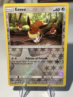 Pokemon 2018 Sun & Moon Ultra Prism Eevee #105/156 Reverse Holo LP - Image 1