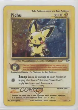 Pichu Holo Pokemon Neo Genesis #12 2000 - Image 1