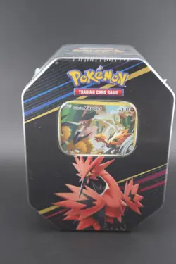 Pokemon TCG Crown Zenith Galarian Zapdos Tin Sealed - Image 1