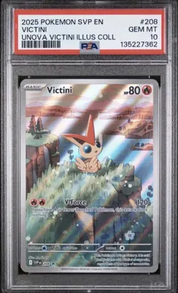 PSA 10 Victini SVP 208 Black Star Promo Pokemon 2025 - Image 1