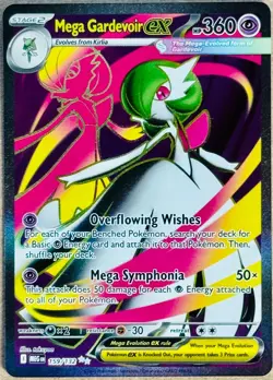 POKEMON TCG MEGA EVOLUTION MEGA GARDEVOIR EX FULL ART ULTRA RARE HOLO 159/132 NM - Image 1