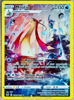 2022 POKEMON TCG SILVER TEMPEST MILOTIC TRAINER GALLERY HOLO TG02/TG30 NM+ - Image 1
