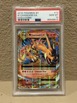 2016 POKEMON XY EVOLUTIONS #13/108 M CHARIZARD EX PSA 10 - Image 1