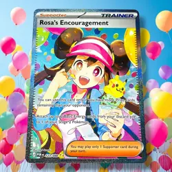 Pokemon TCG Rosa's Encouragement 123/088 Special Illustration Rare Perfect Order - Image 1