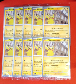 10x Pokemon Pikachu at the Natural History Museum Sealed Jumbo Promo SVP - Image 1