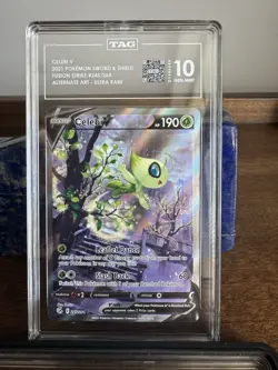 Pokemon Celebi V Alt Full Art 245/264 Fusion Strike TAG 10 Holo - Image 1