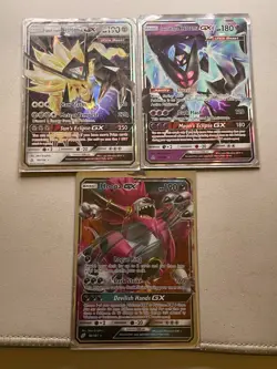 Pokemon TCG Dawn Wings Necrozma GX and Dusk Mane Necrozma GX + Hoopa GX 96/181 - Image 1