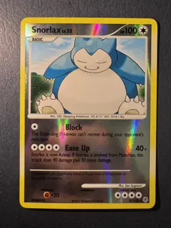 Pokemon TCG Snorlax 37/130 Diamond & Pearl Reverse Holo - Image 1