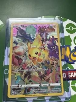 Pokemon Pikachu TCG Full Art Holo Card 160/159 SWSH Crown Zenith Secret Rare - Image 1