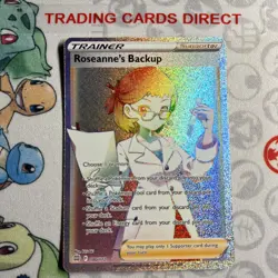Roseanne's Backup 180/172 Holo Rainbow Secret Rare Brilliant Stars Pokemon Card - Image 1