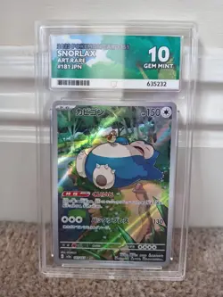 Pokemon TCG Snorlax 181/165 Art Rare ACE 10 Japanese 151 Card - Good Subgrades - Image 5