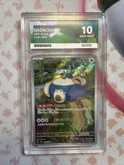 Pokemon TCG Snorlax Card 181/165 SV2a 151 Art Rare Japanese Ace 10 Gem Mint - Image 1