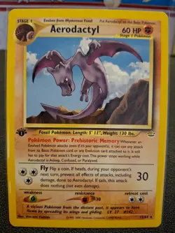 Pokemon TCG Aerodactyl 1st Edition Neo Revelation Rare - Image 4