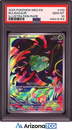 Pokemon 2025 Bulbasaur 133/132 IR Mega Evolution GEM MINT PSA 10 - Image 1