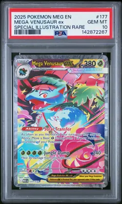 2025 POKEMON MEG EN-MEGA EVOLUTION #177 MEGA VENUSAUR EX PSA 10 - Image 1