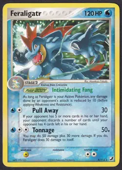Pokemon Feraligatr 4/115 Non-Holo Rare EX Unseen Forces Deck Exclusive - Image 1