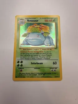 Pokemon TCG Venusaur Base Set Holo 15/102 CLEAN & GRADE READY COPY - Image 1