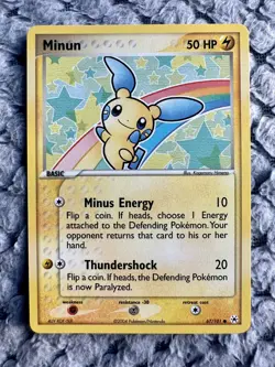 Pokemon Minun Hidden Legends 67/101 Basic 50 HP Common 2004 English NEAR MINT - Image 1