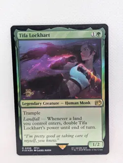 Tifa Lockhart FOIL MTG Magic Gathering FFVII Final Fantasy 7 Prerelease Promo NM - Image 1