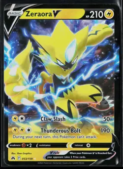 Zeraora V 053/159 Holo Rare V Crown Zenith Pokemon NM - Image 1