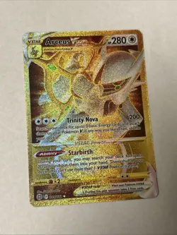 Pokemon Arceus VSTAR - 184/172 Gold Secret Rare - SWSH Brilliant Stars Full Art - Image 2