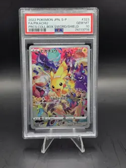 2022 Pokemon S Promo Pikachu Full Art #323 PSA 10 Precious Collector Box SW&SH - Image 1