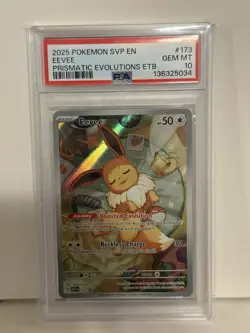 PSA 10 GEM MINT Eevee #173 Pokemon TCG Svp En-Sv Black Star Promo - Image 1