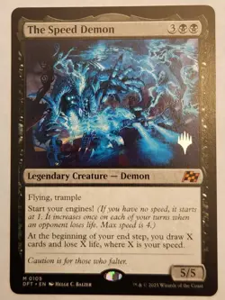 The Speed Demon #105 Mythic Promo Stamped NM+ - Image 1