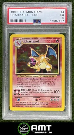 Charizard Holo PSA 5 1999 Pokemon Set #4/102 7127 - Image 1