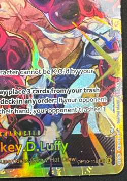 MONKEY D. LUFFY OP10-118 NM SEC ROYAL BLOOD ONE PIECE 2025 - Image 2