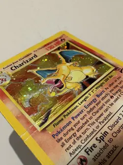 Pokemon TCG Charizard Base Set 2 4/130 Holo Rare DMG PSA 1 Candidate - Image 3