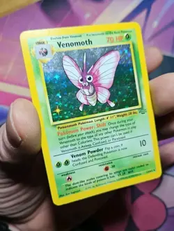 Venomoth 13/64 Jungle Holo Rare 1999 Wizards Pokemon TCG Card English MP - Image 3
