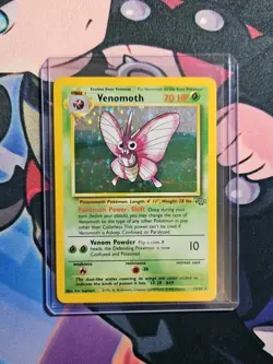 Venomoth 13/64 Jungle Holo Rare 1999 Wizards Pokemon TCG Card English MP - Image 5