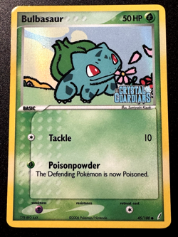 Bulbasaur 45/100 EX Crystal Guardians Pokemon Card Reverse Holo Foil Rare MP - Image 1