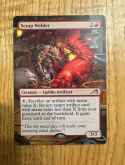MTG Magic Altered Hand Painted Original Art Card -- Scrap Welder - Image 1