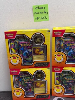 - LOT OF 4 - Pokemon TCG Day 2026 Collection Box Pikachu Promo Card - NEW SEALED - Image 2
