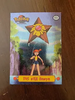 DMG Topps Pokemon TV5 #120 Staryu HOLO FOIL Black LABEL Series 1 Puzzle Card - Image 1