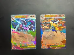 Mega Charizard X and Y EX Cards Holo English 029 & 030 Black Star Promo NM - Image 1