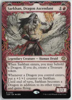 Sarkhan, Dragon Ascendant () (Showcase) R Tarkir: Dragonstorm 302 NM - Image 1