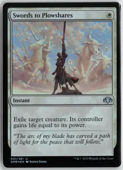 Swords to Plowshares Foil U Dominaria Remastered 31 NM - Image 1