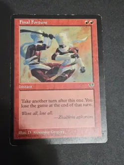 Vintage Magic The Gathering Mirage Final Fortune Regular Rare HP - Image 1