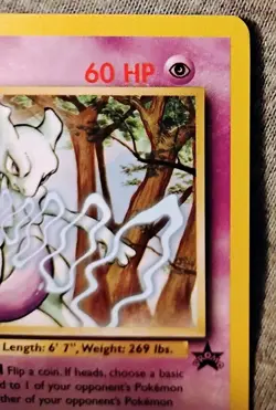 Pokemon TCG Mewtwo Black Star Promo 12 WOTC DMG #2 - Image 2