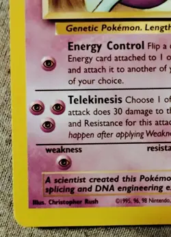 Pokemon TCG Mewtwo Black Star Promo 12 WOTC DMG #2 - Image 4